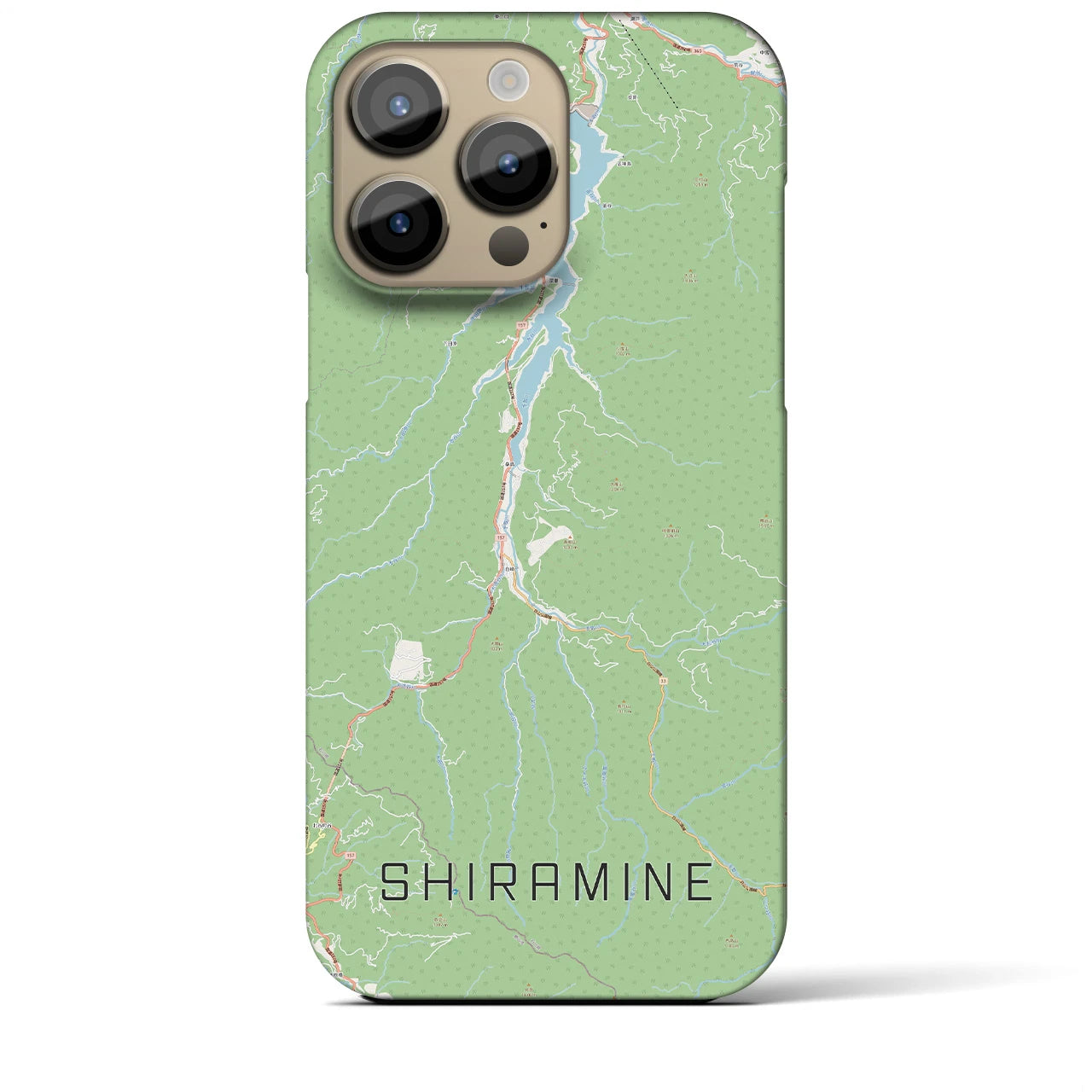 【白峰(石川県)】地図柄iPhoneケース(バックカバータイプ)