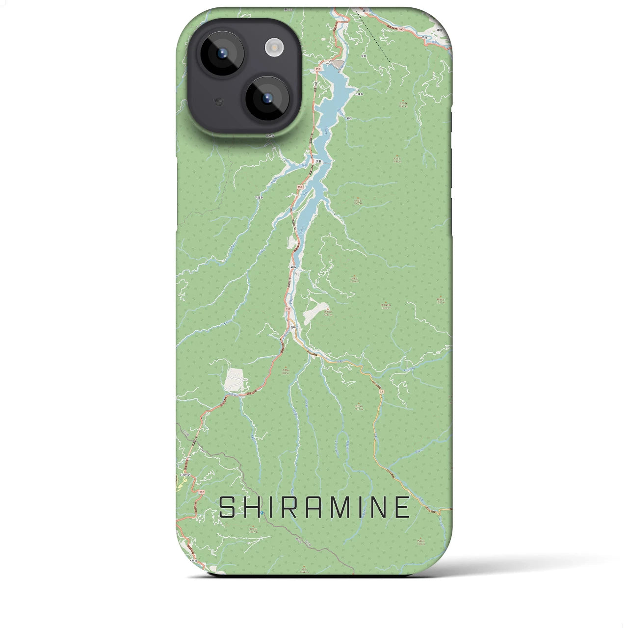 【白峰(石川県)】地図柄iPhoneケース(バックカバータイプ)