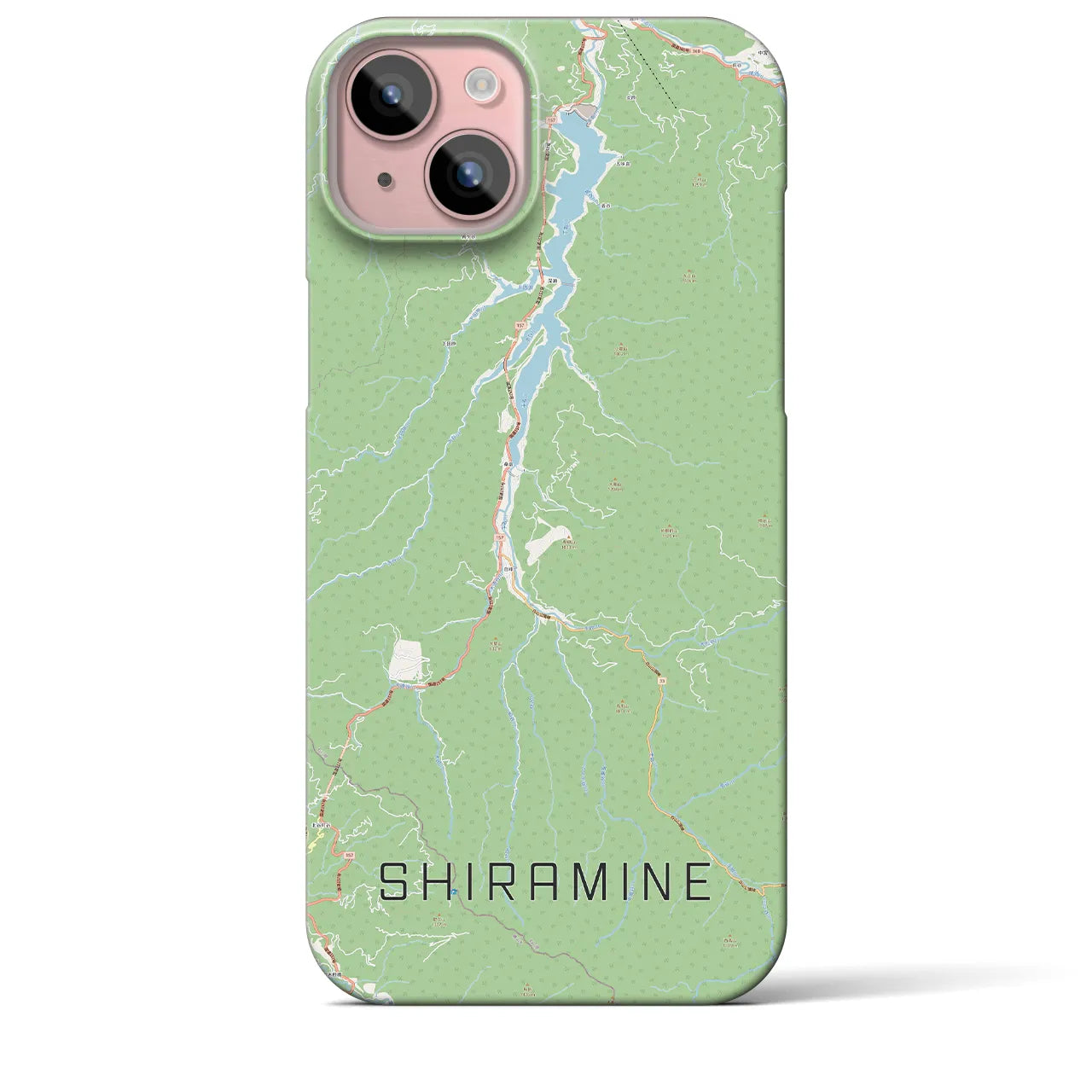 【白峰(石川県)】地図柄iPhoneケース(バックカバータイプ)