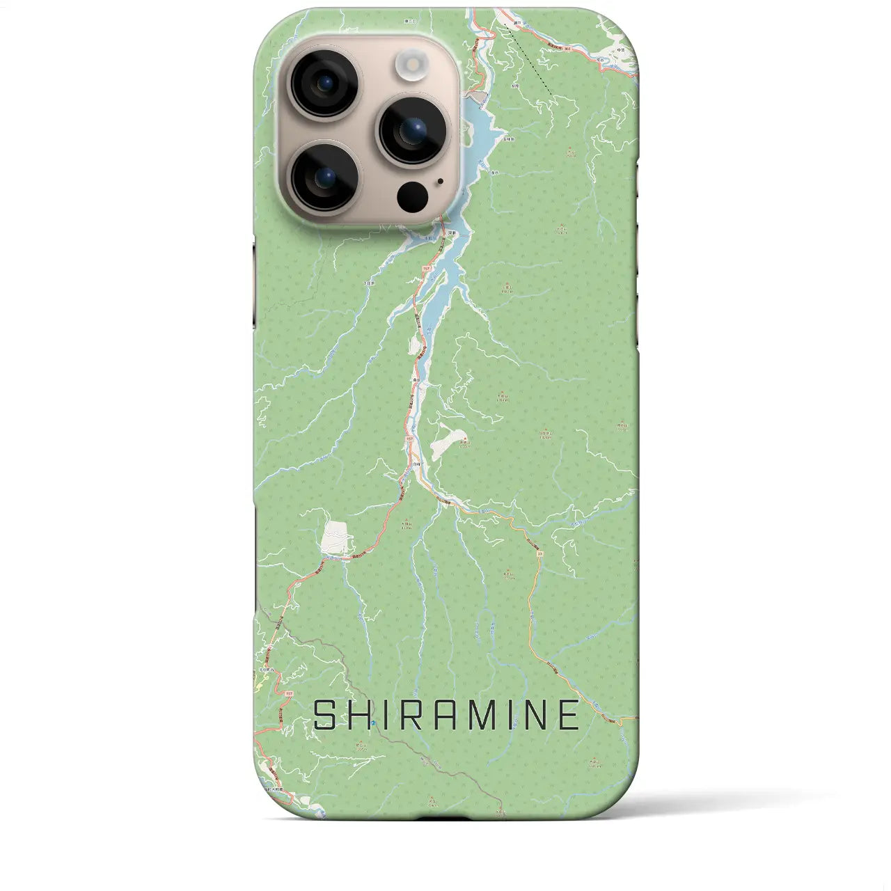 【白峰(石川県)】地図柄iPhoneケース(バックカバータイプ)