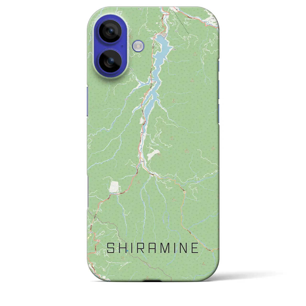 【白峰(石川県)】地図柄iPhoneケース(バックカバータイプ)ナチュラル・iPhone 16 Pro Max 用
