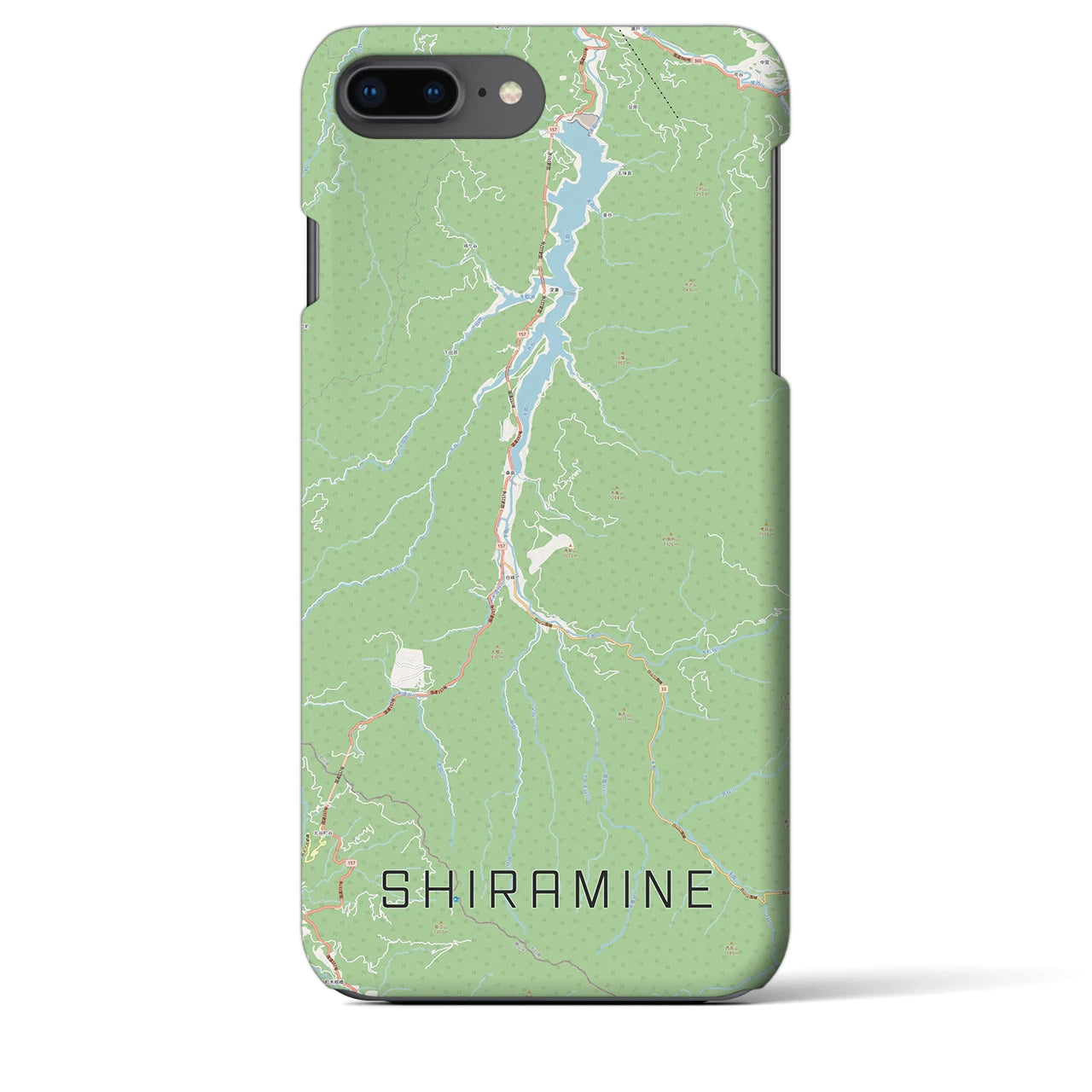 【白峰(石川県)】地図柄iPhoneケース(バックカバータイプ)