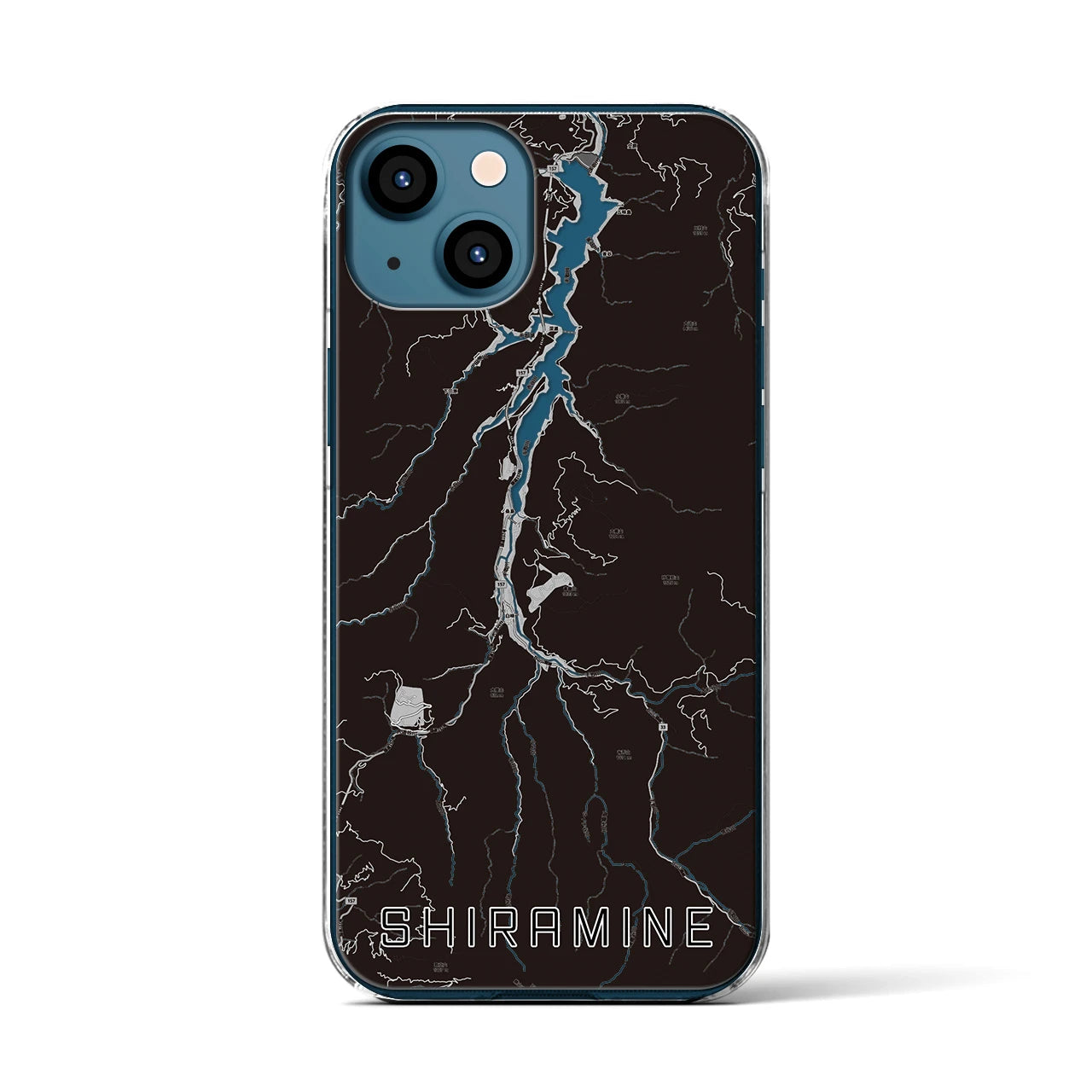 【白峰(石川県)】地図柄iPhoneケース(クリアタイプ)