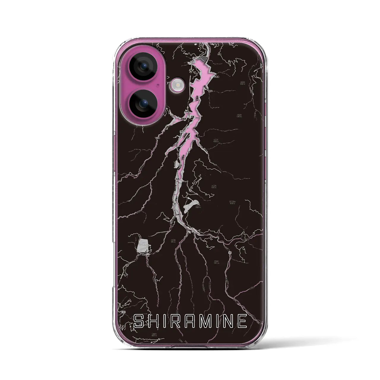 【白峰(石川県)】地図柄iPhoneケース(クリアタイプ)