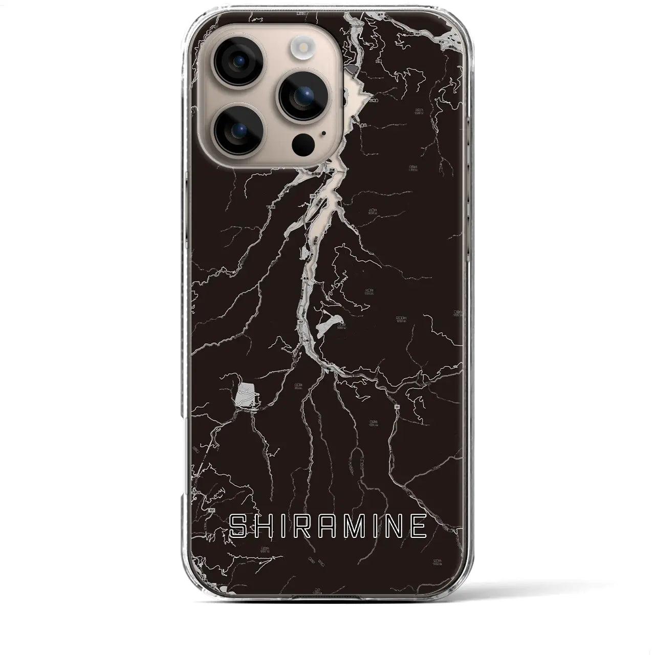 【白峰(石川県)】地図柄iPhoneケース(クリアタイプ)