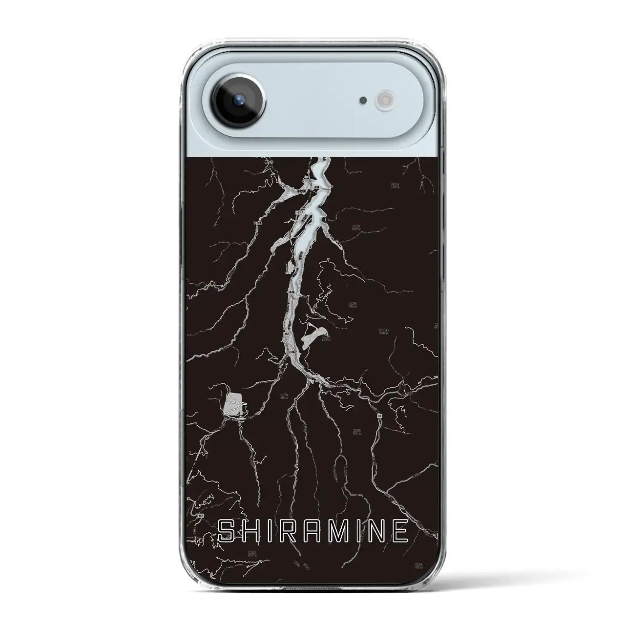 【白峰(石川県)】地図柄iPhoneケース(クリアタイプ)