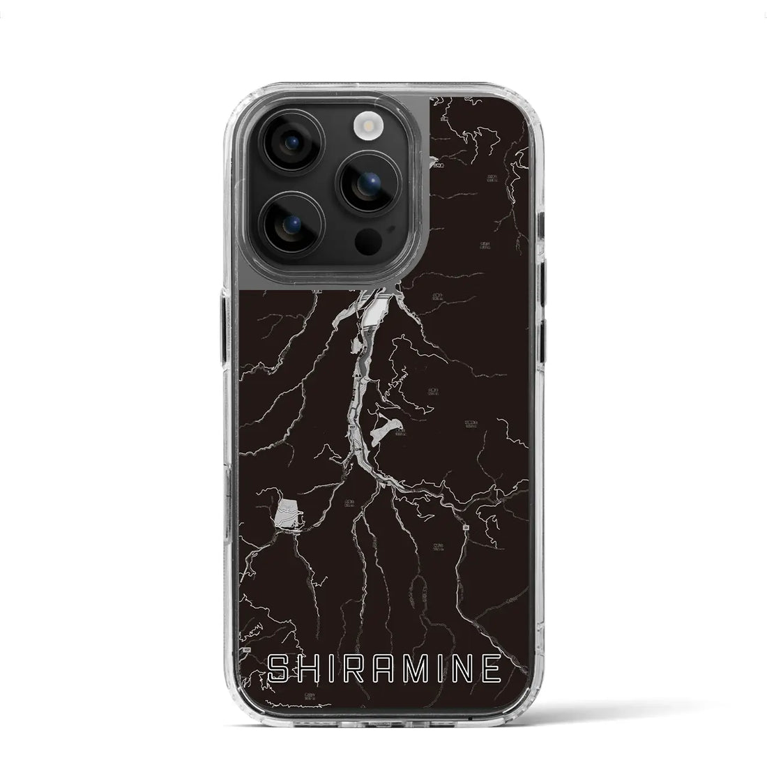 【白峰(石川県)】地図柄iPhoneケース(MagSafeタイプ)