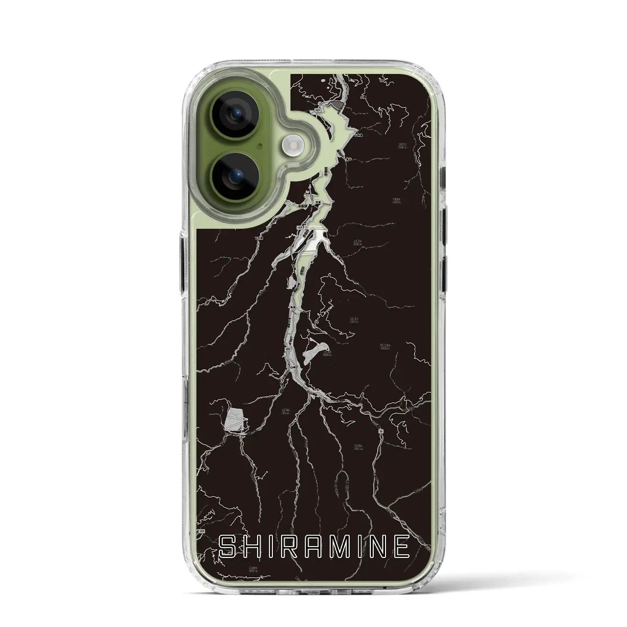 【白峰(石川県)】地図柄iPhoneケース(MagSafeタイプ)