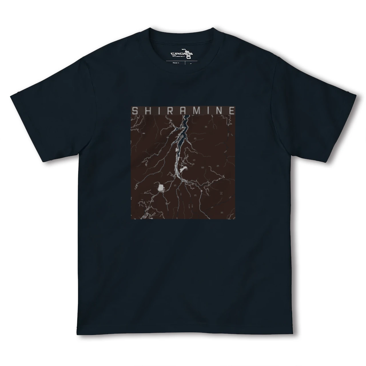 【白峰(石川県)】地図柄ヘビーウェイトTシャツ