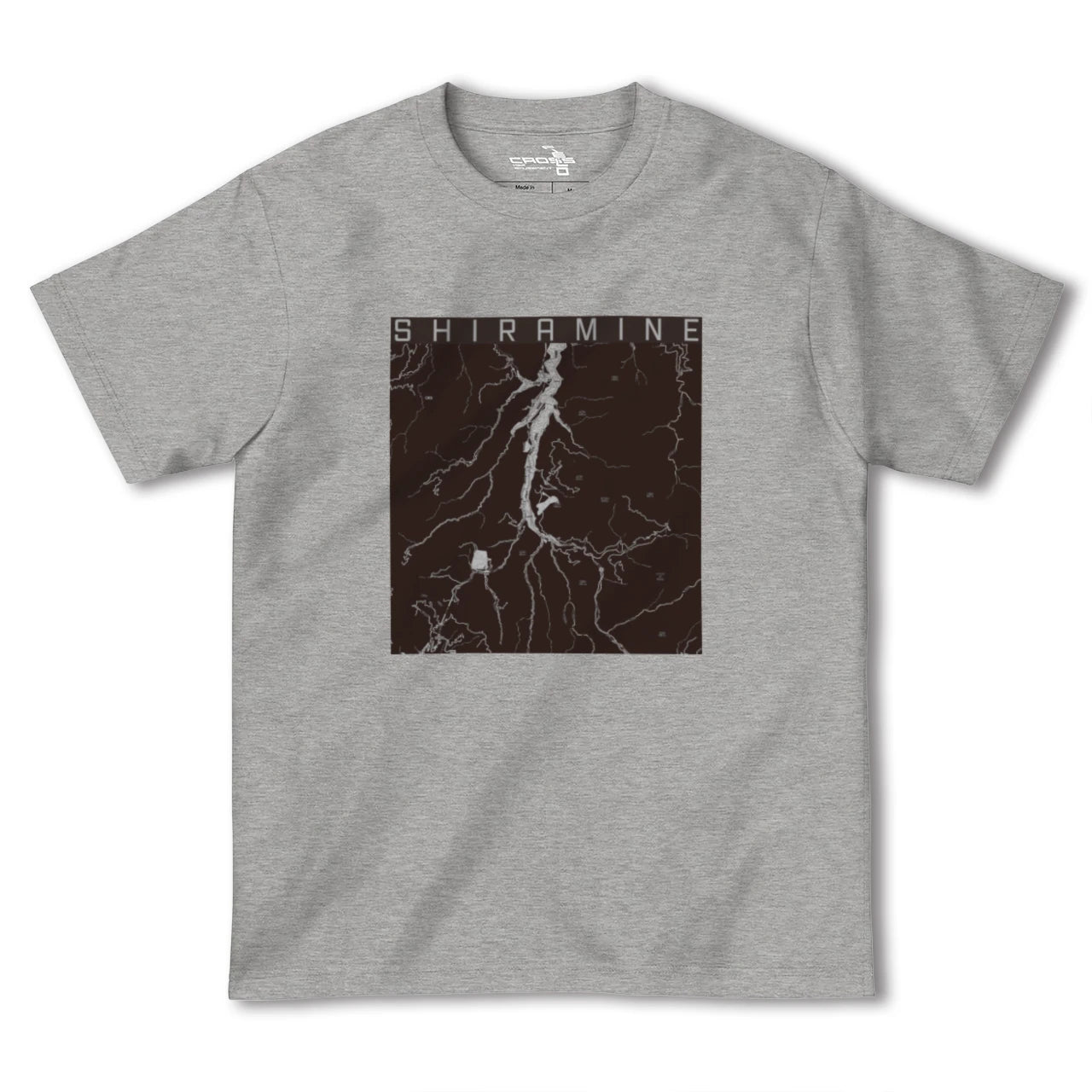 【白峰(石川県)】地図柄ヘビーウェイトTシャツ