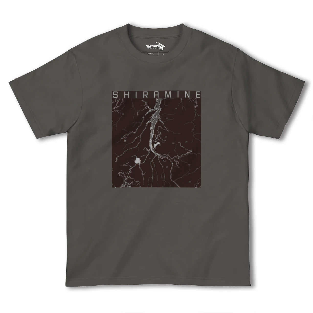 【白峰(石川県)】地図柄ヘビーウェイトTシャツ
