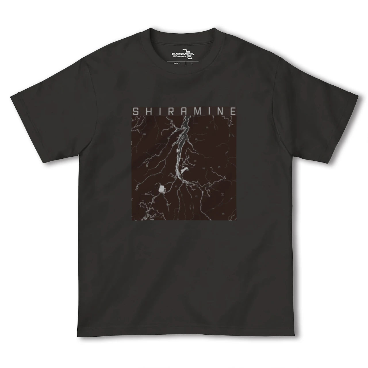 【白峰(石川県)】地図柄ヘビーウェイトTシャツ