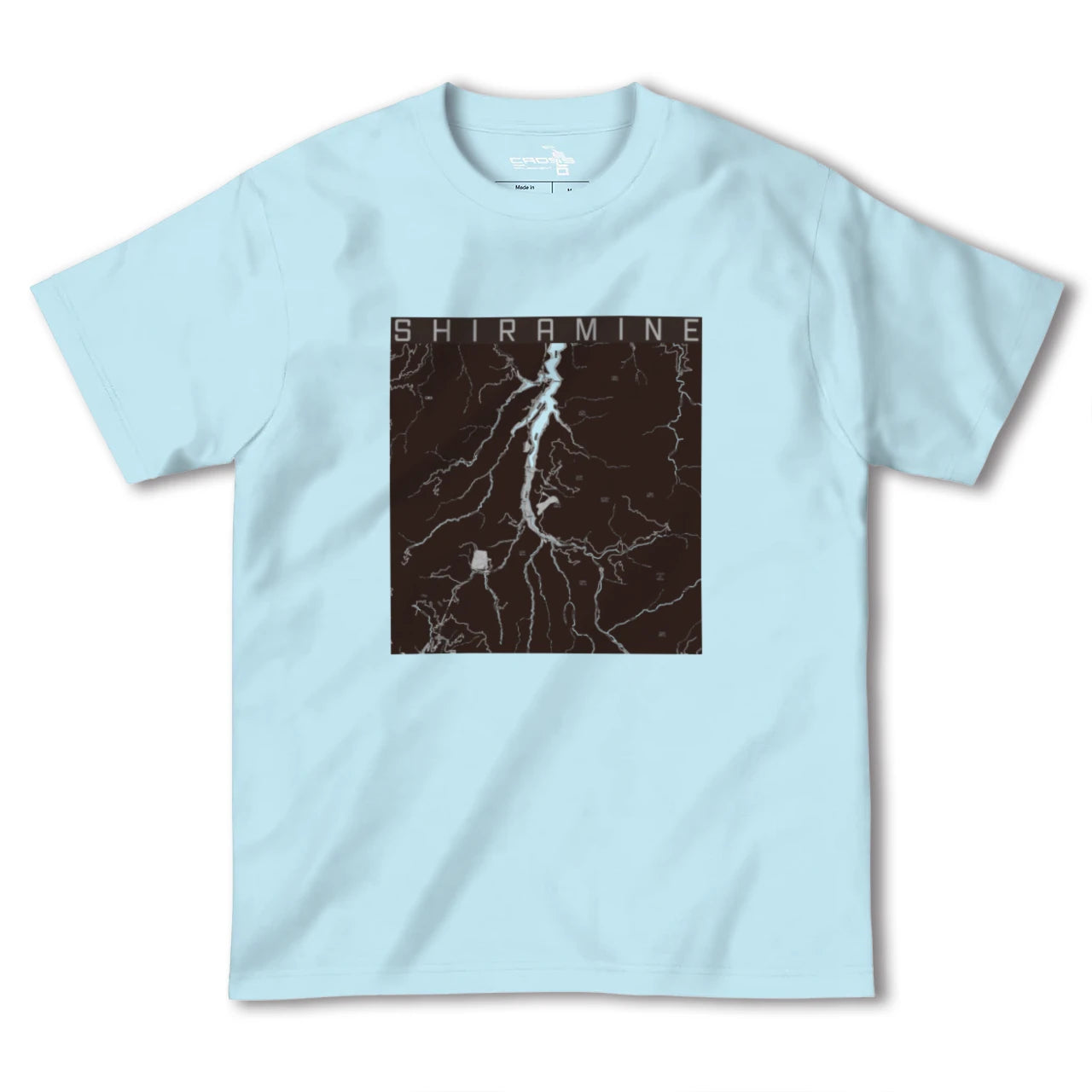 【白峰(石川県)】地図柄ヘビーウェイトTシャツ