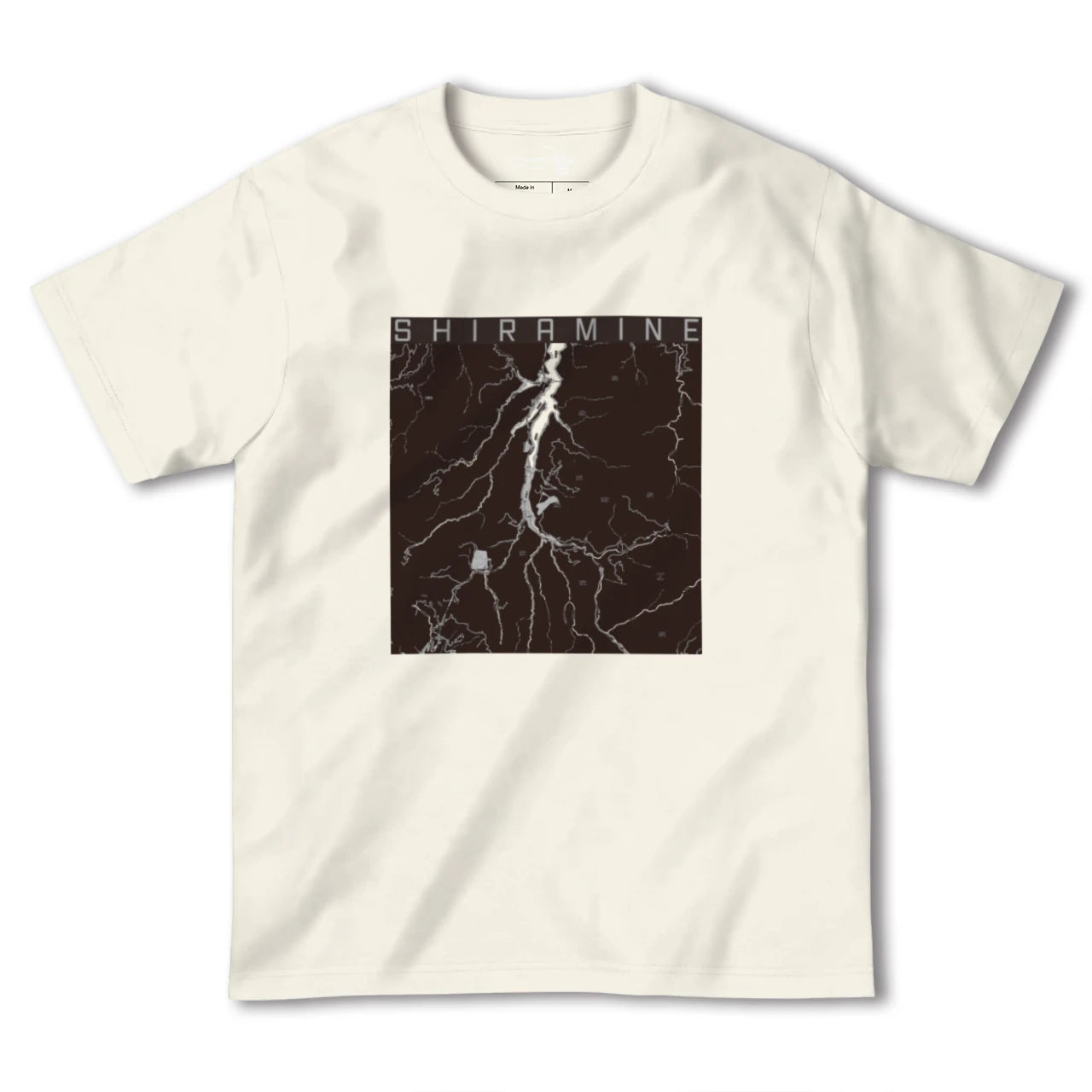 【白峰(石川県)】地図柄ヘビーウェイトTシャツ