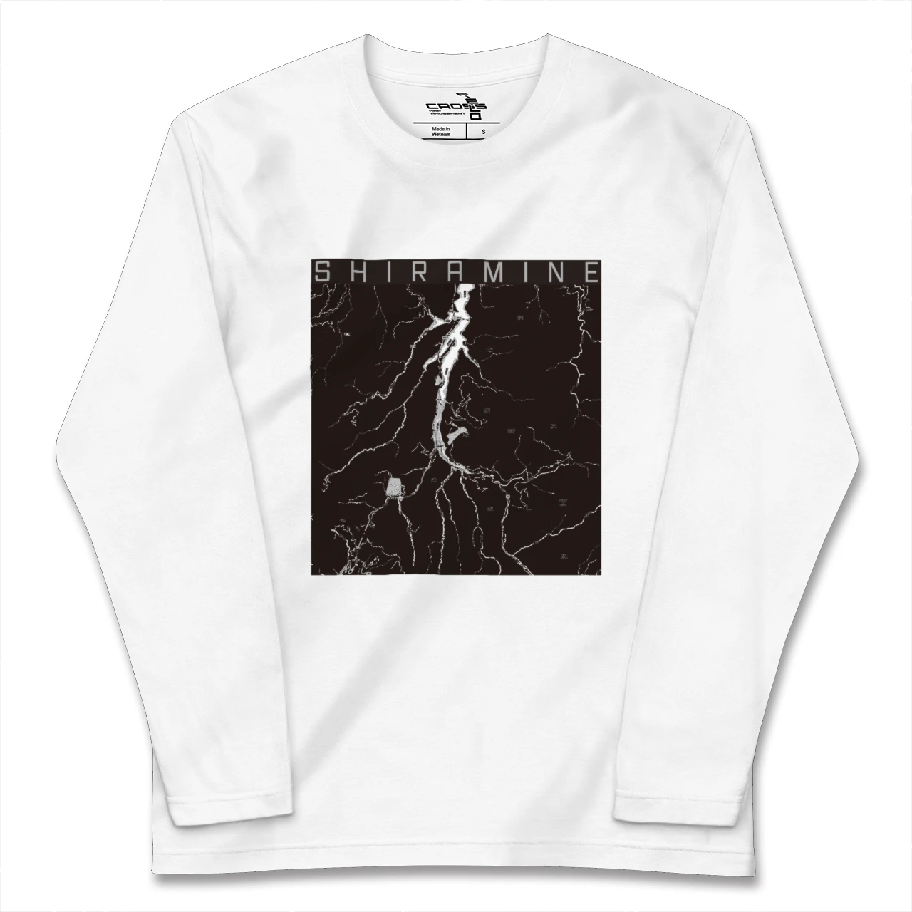 【白峰(石川県)】地図柄ロングスリーブTシャツ
