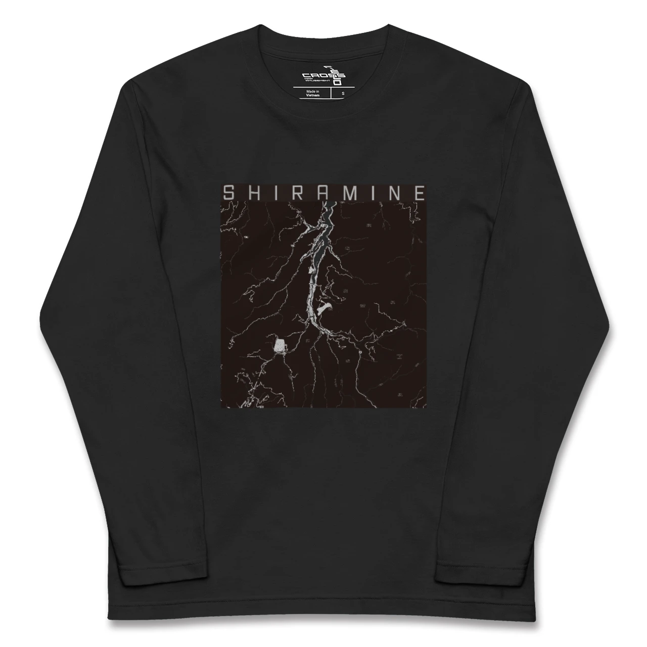 【白峰(石川県)】地図柄ロングスリーブTシャツ