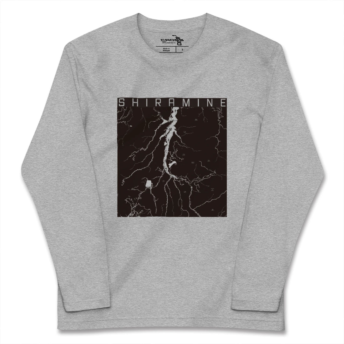 【白峰(石川県)】地図柄ロングスリーブTシャツ
