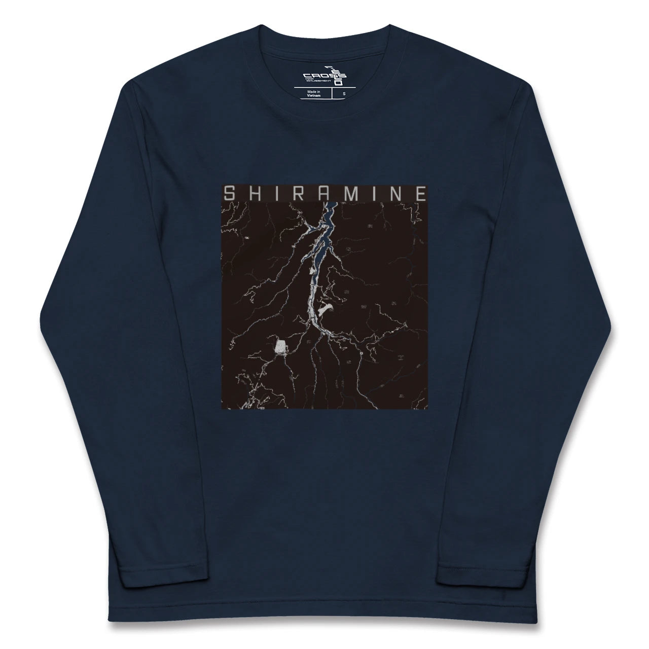 【白峰(石川県)】地図柄ロングスリーブTシャツ