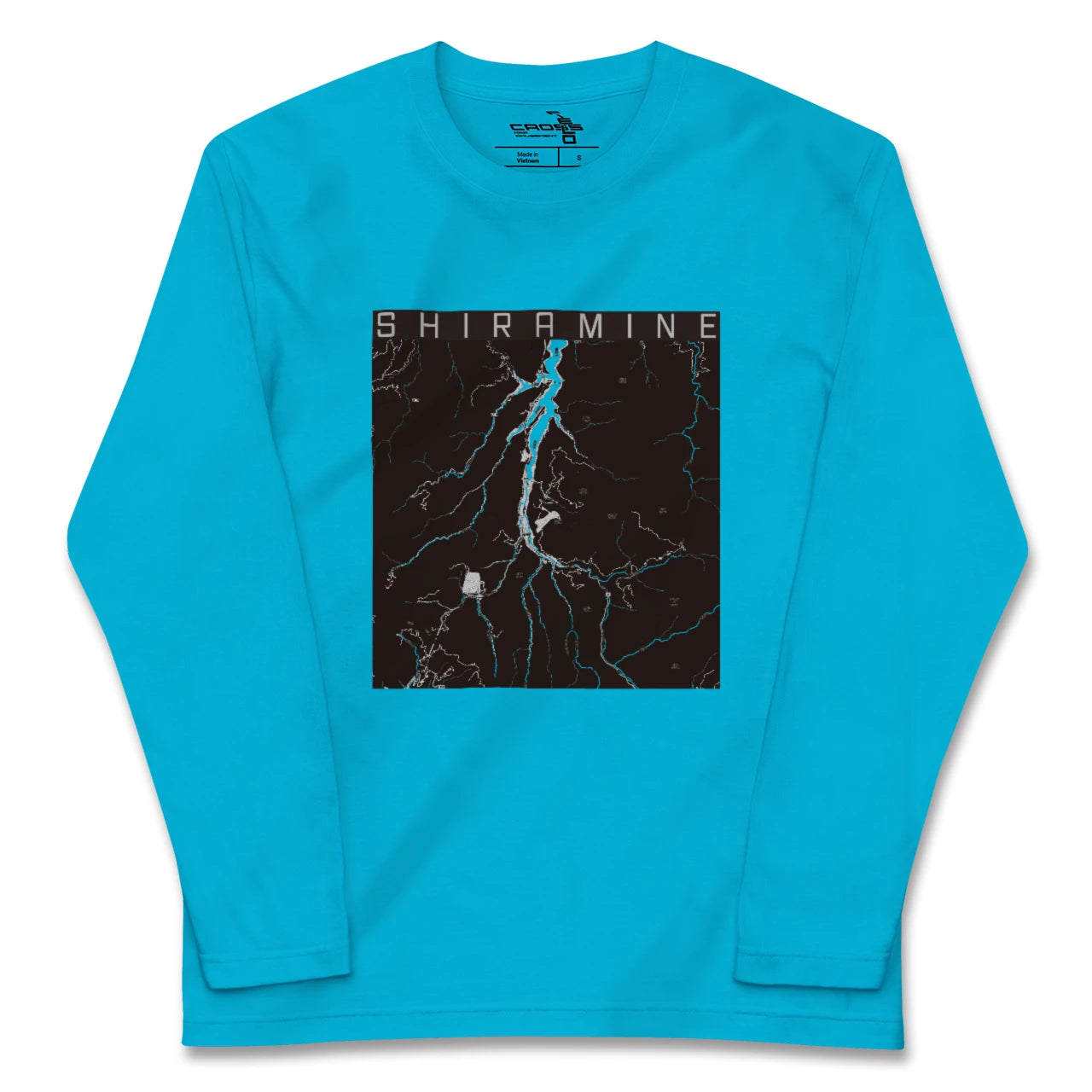 【白峰(石川県)】地図柄ロングスリーブTシャツ