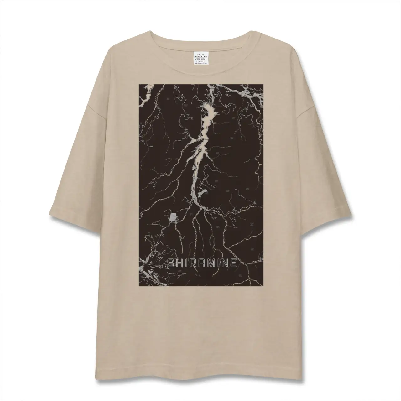 【白峰(石川県)】地図柄ビッグシルエットTシャツ