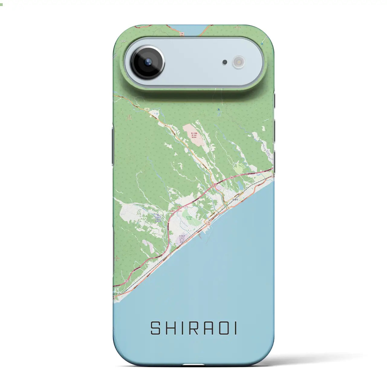 【白老(北海道)】地図柄iPhoneケース(バックカバータイプ)