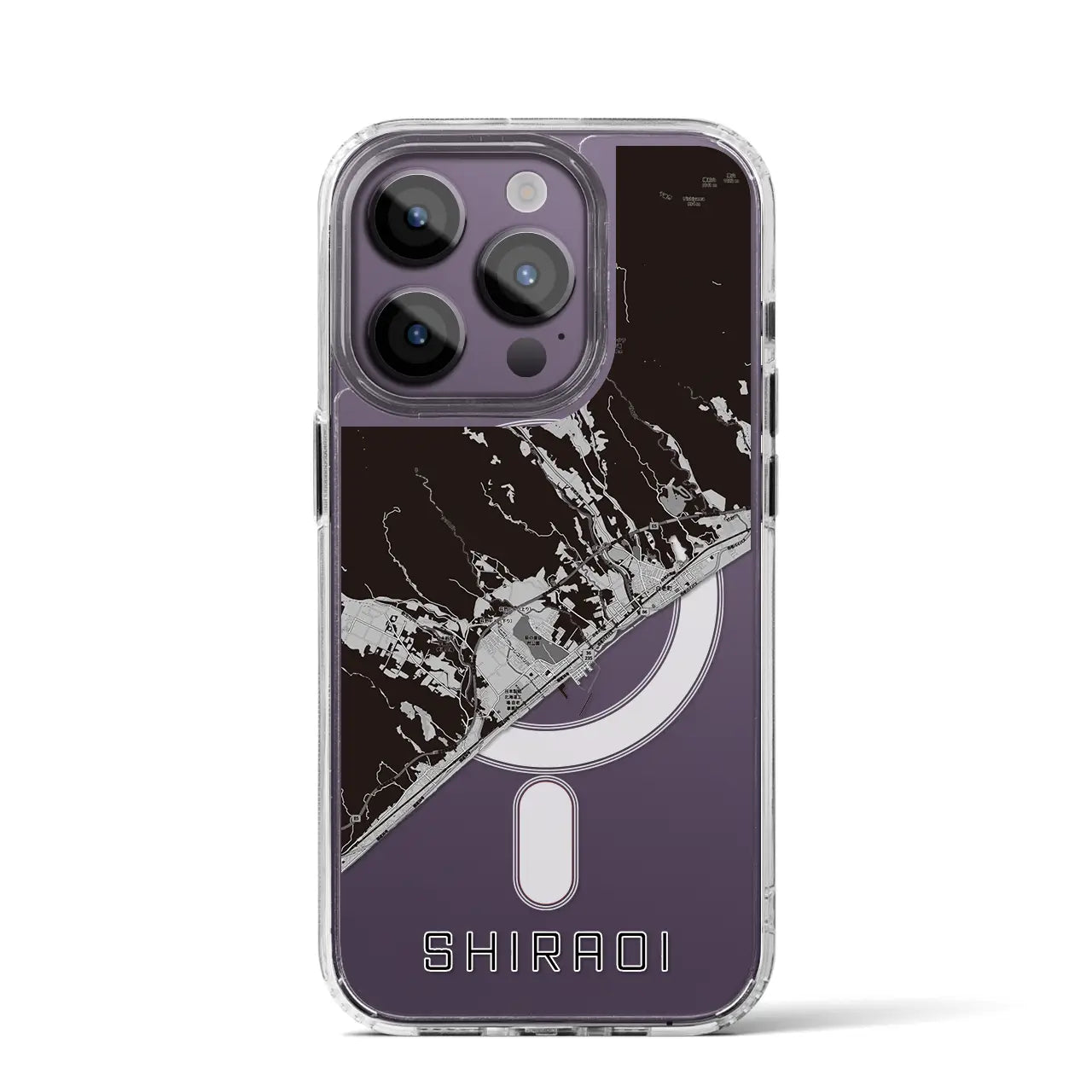 【白老(北海道)】地図柄iPhoneケース(MagSafeタイプ)