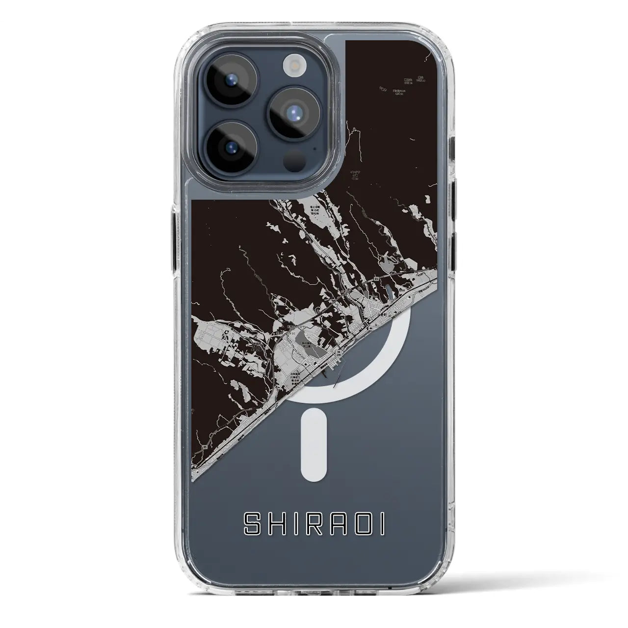 【白老(北海道)】地図柄iPhoneケース(MagSafeタイプ)