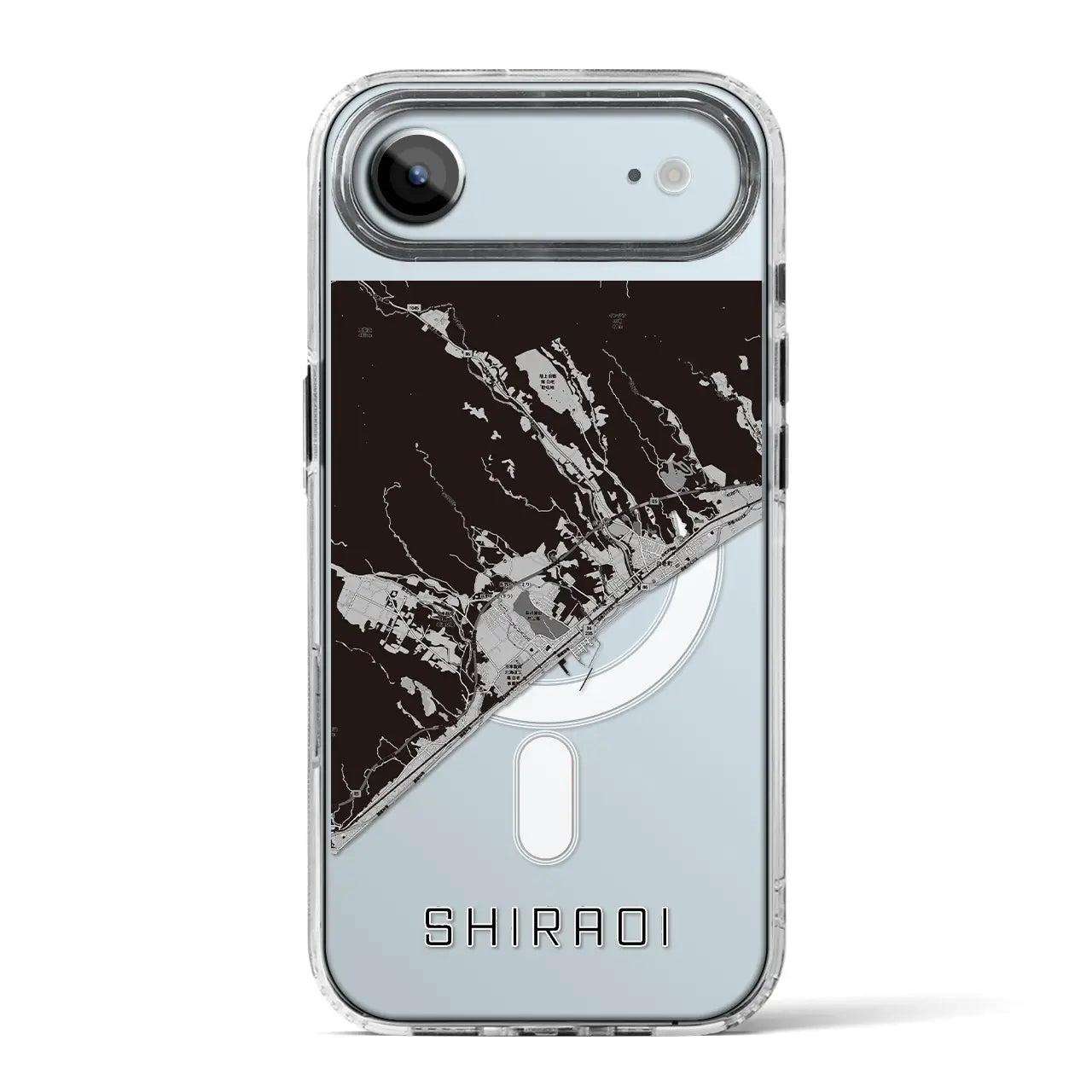 【白老(北海道)】地図柄iPhoneケース(MagSafeタイプ)