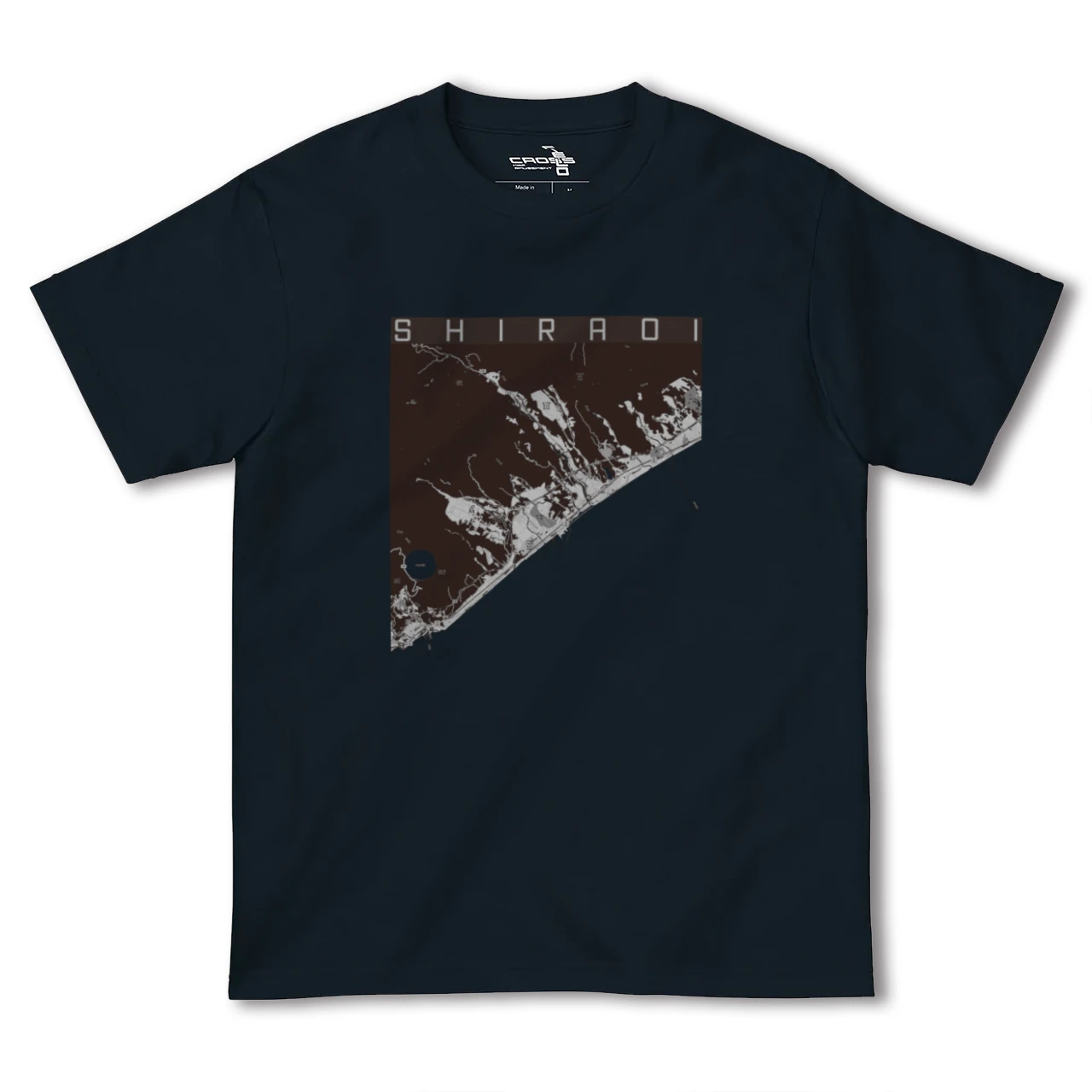 【白老(北海道)】地図柄ヘビーウェイトTシャツ