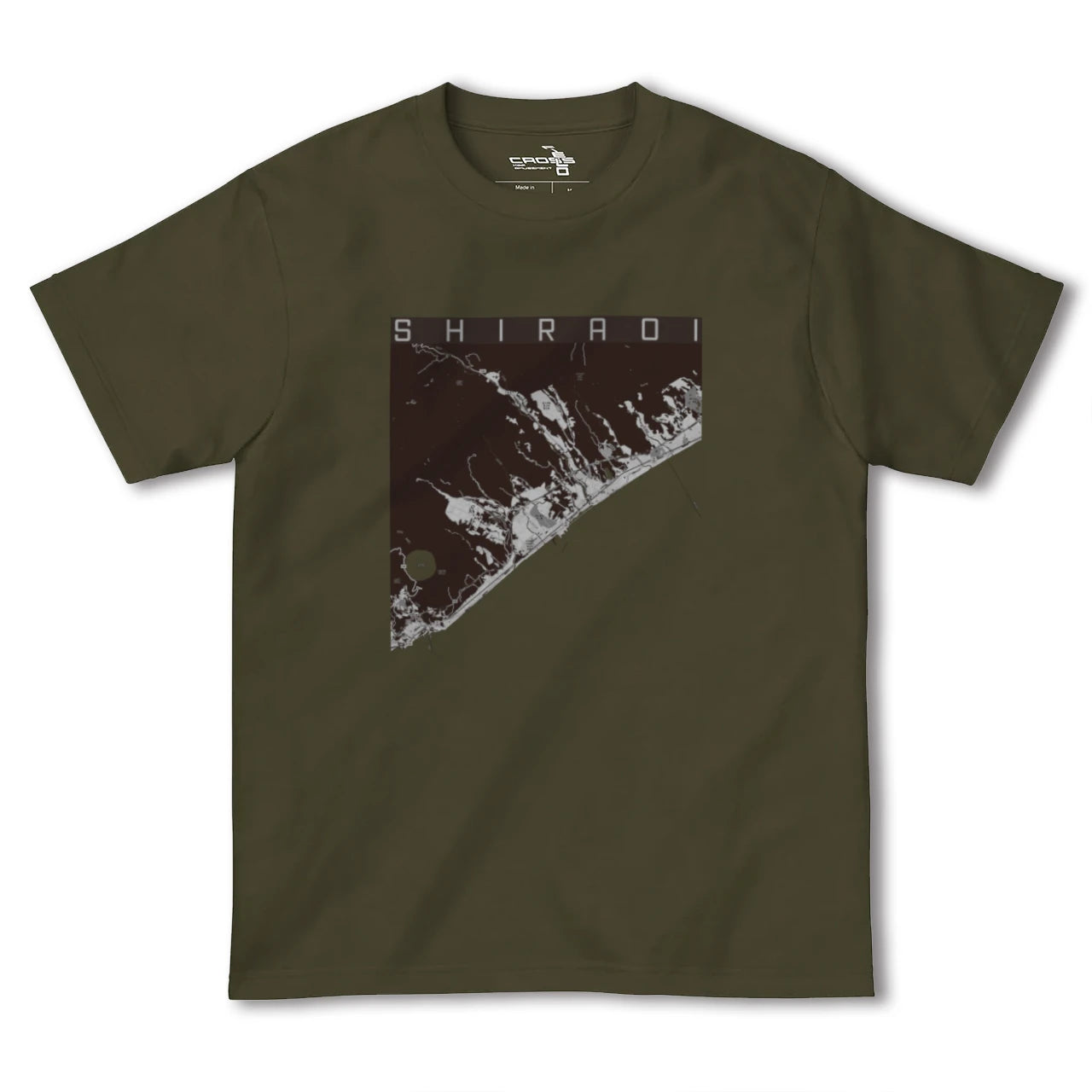 【白老(北海道)】地図柄ヘビーウェイトTシャツ