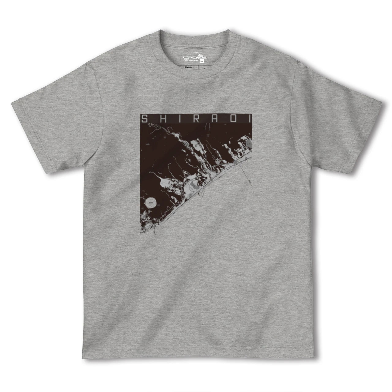 【白老(北海道)】地図柄ヘビーウェイトTシャツ