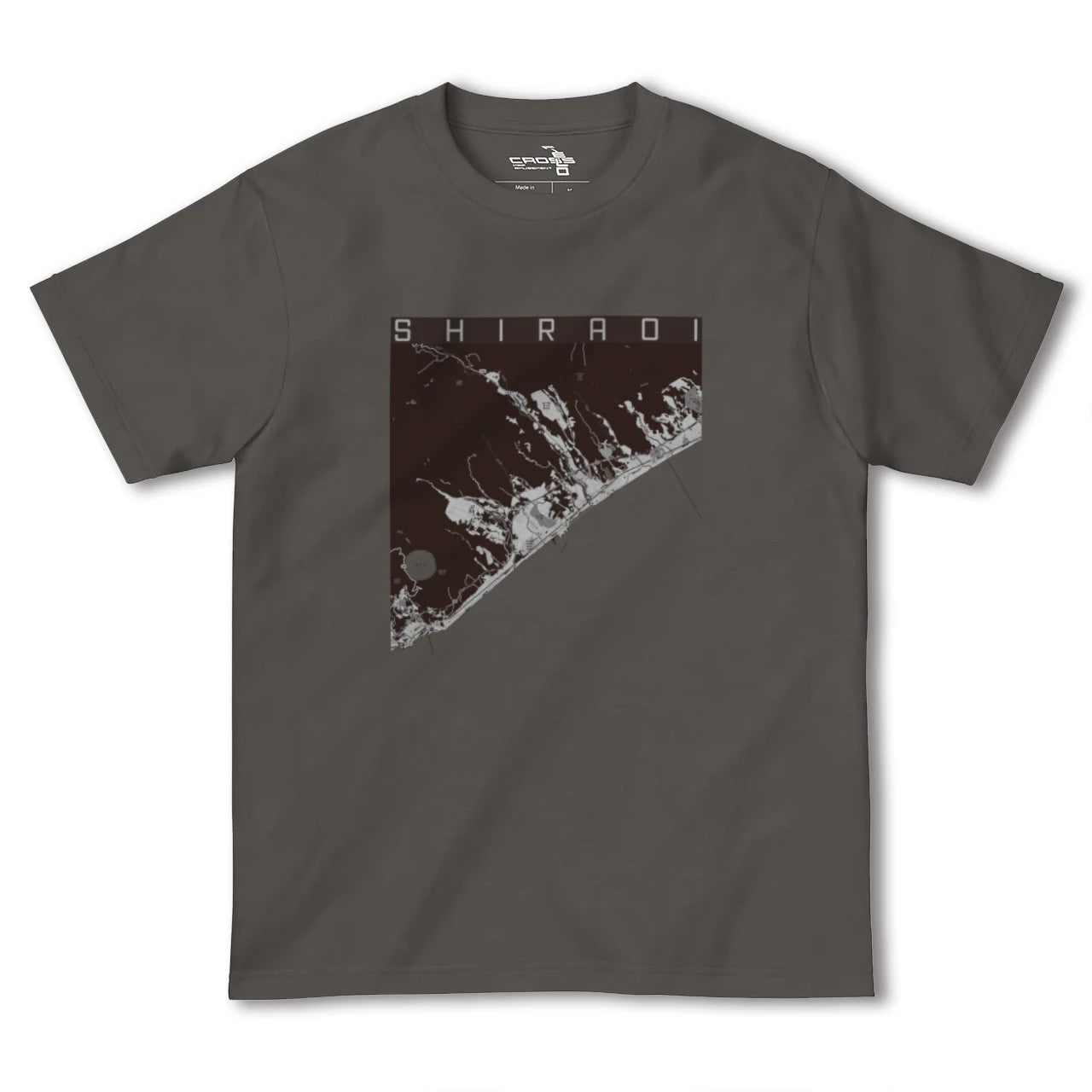 【白老(北海道)】地図柄ヘビーウェイトTシャツ