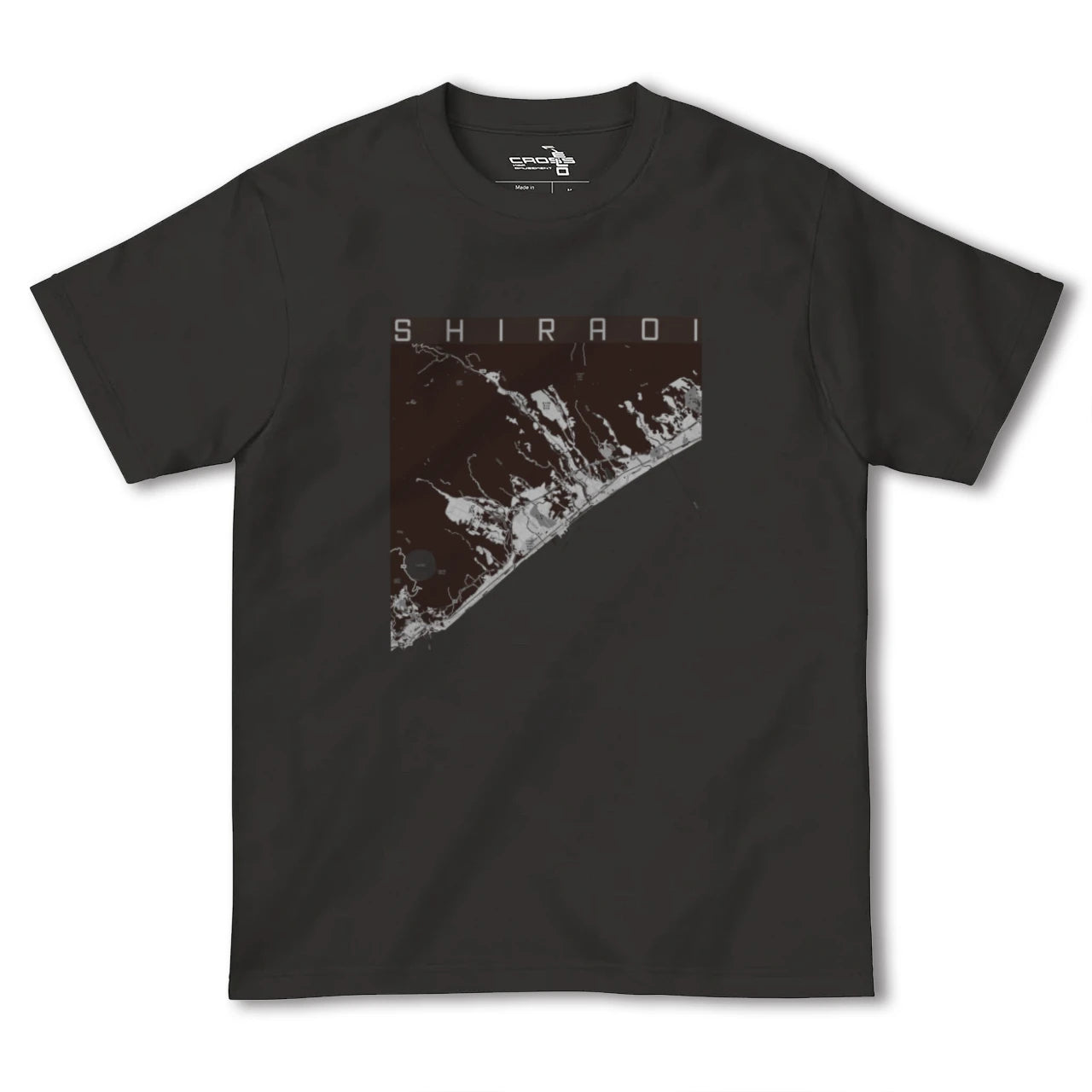 【白老(北海道)】地図柄ヘビーウェイトTシャツ