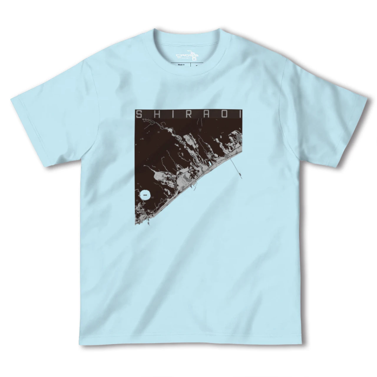 【白老(北海道)】地図柄ヘビーウェイトTシャツ