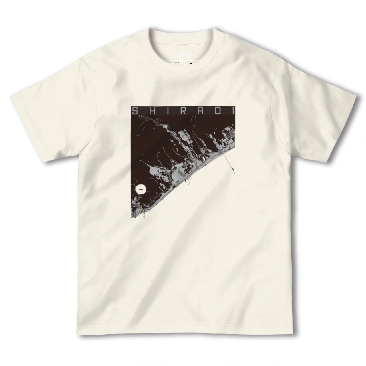 【白老(北海道)】地図柄ヘビーウェイトTシャツ