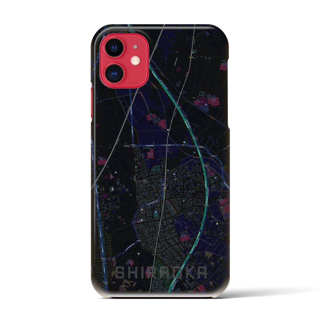【白岡(埼玉県)】地図柄iPhoneケース(バックカバータイプ)