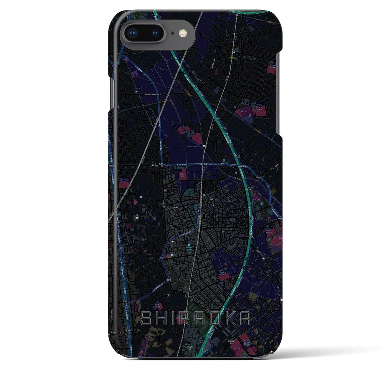 【白岡(埼玉県)】地図柄iPhoneケース(バックカバータイプ)