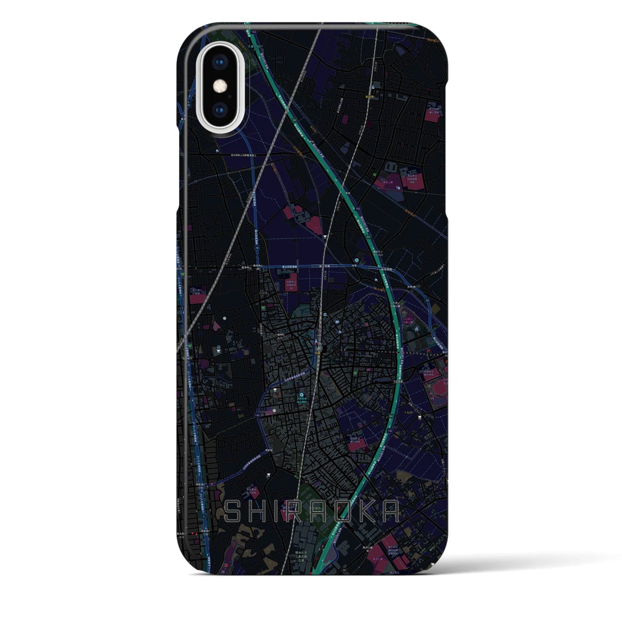 【白岡(埼玉県)】地図柄iPhoneケース(バックカバータイプ)