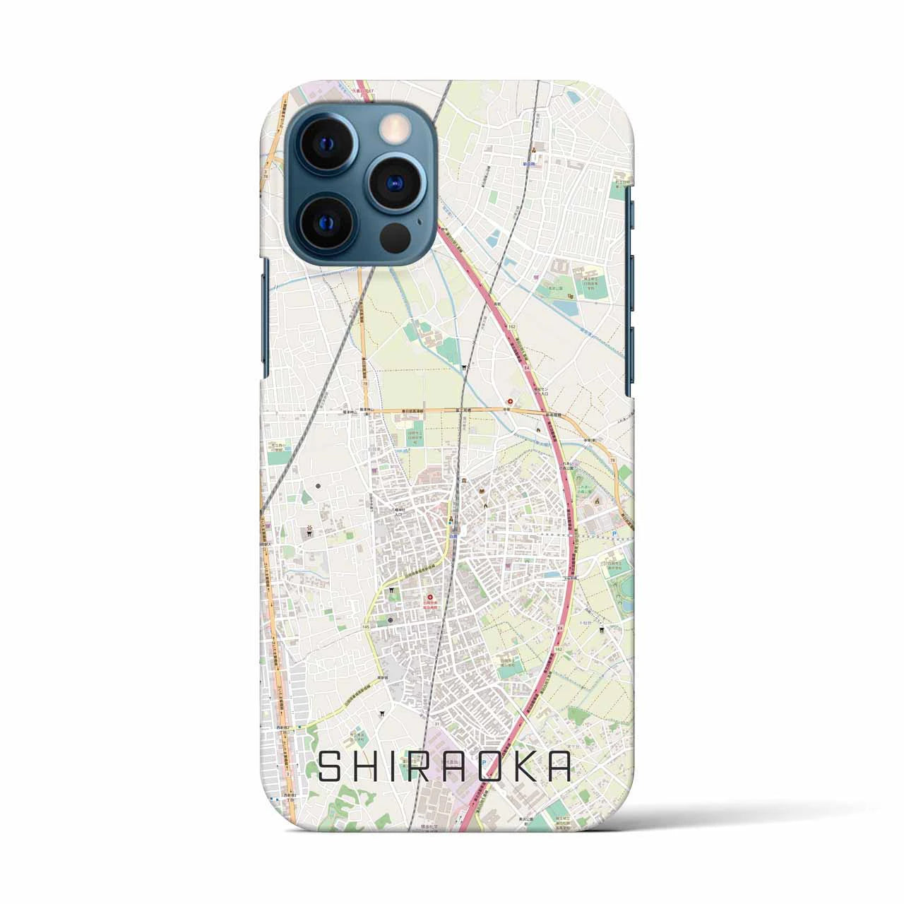 【白岡(埼玉県)】地図柄iPhoneケース(バックカバータイプ)