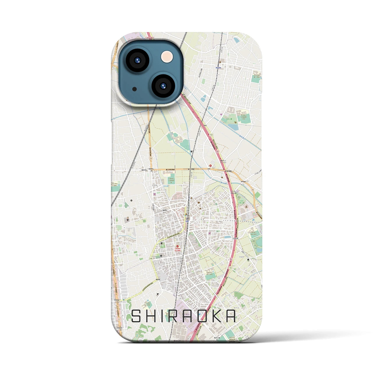 【白岡(埼玉県)】地図柄iPhoneケース(バックカバータイプ)