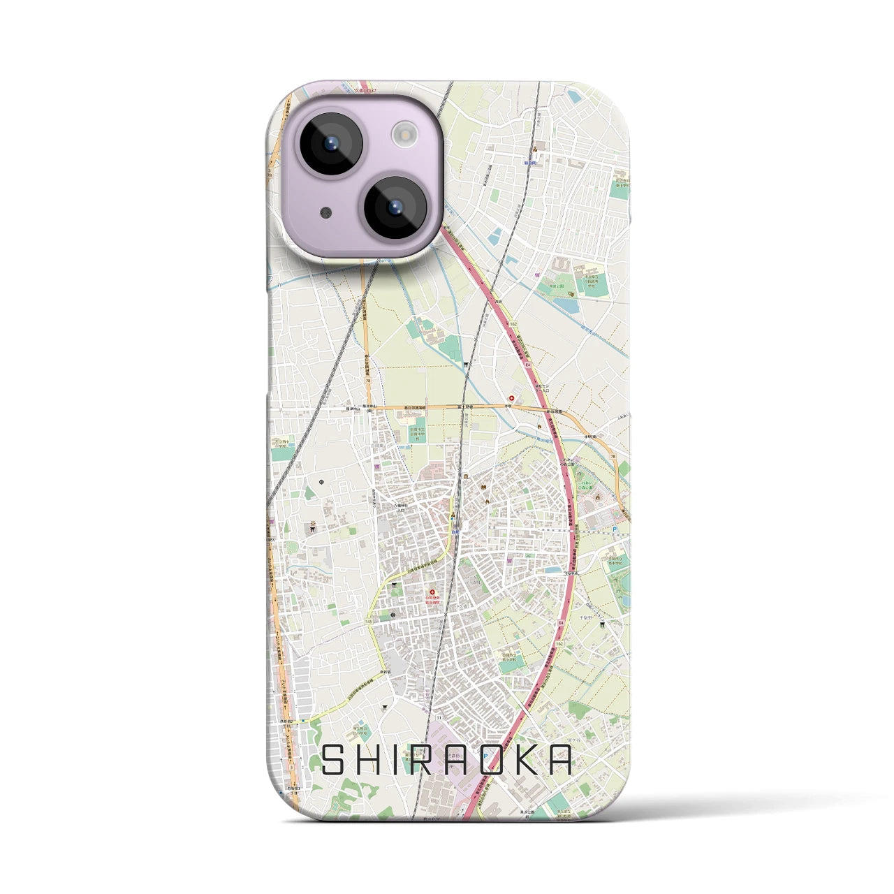 【白岡(埼玉県)】地図柄iPhoneケース(バックカバータイプ)