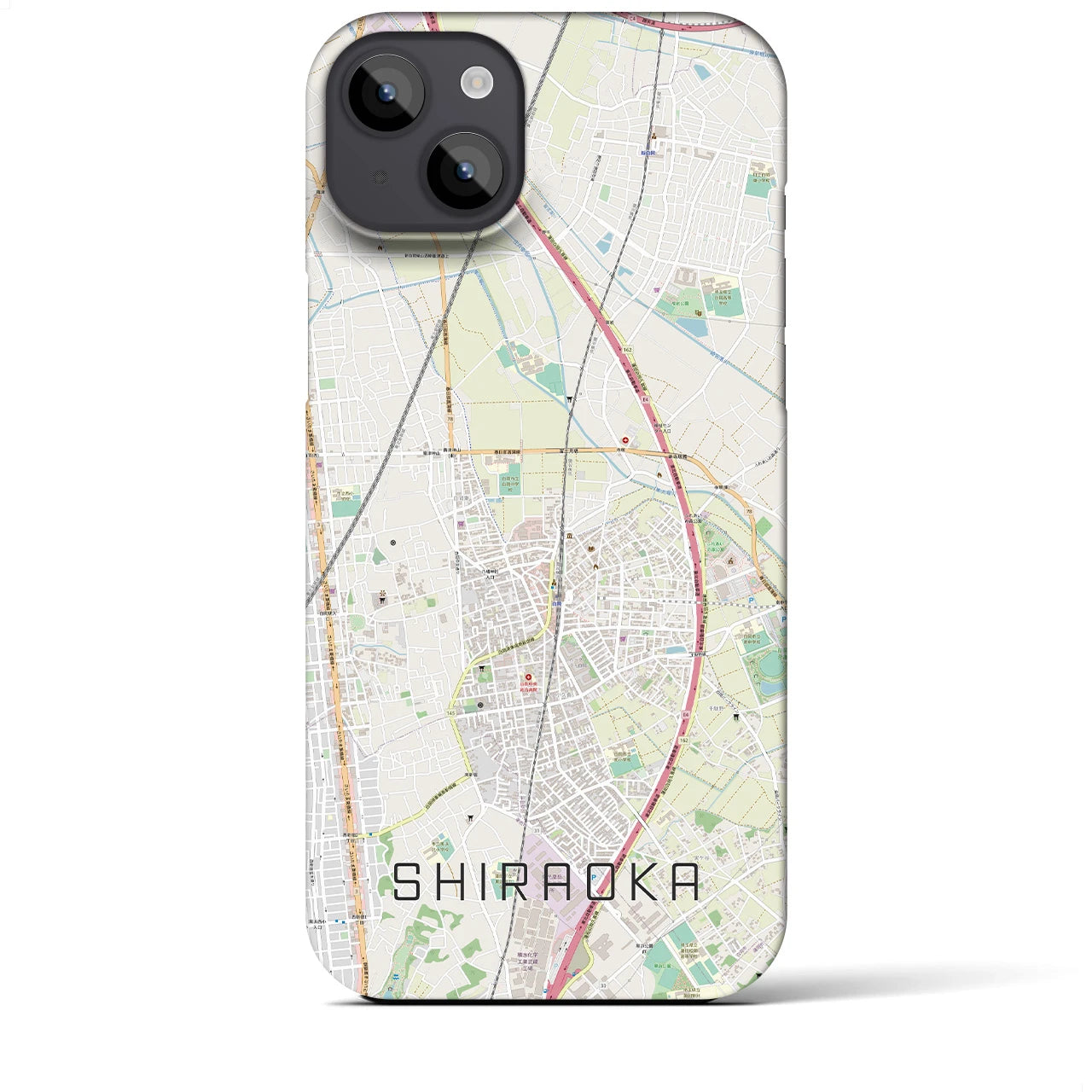 【白岡(埼玉県)】地図柄iPhoneケース(バックカバータイプ)