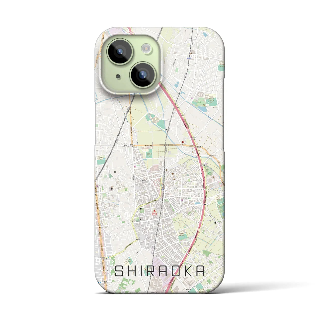 【白岡(埼玉県)】地図柄iPhoneケース(バックカバータイプ)