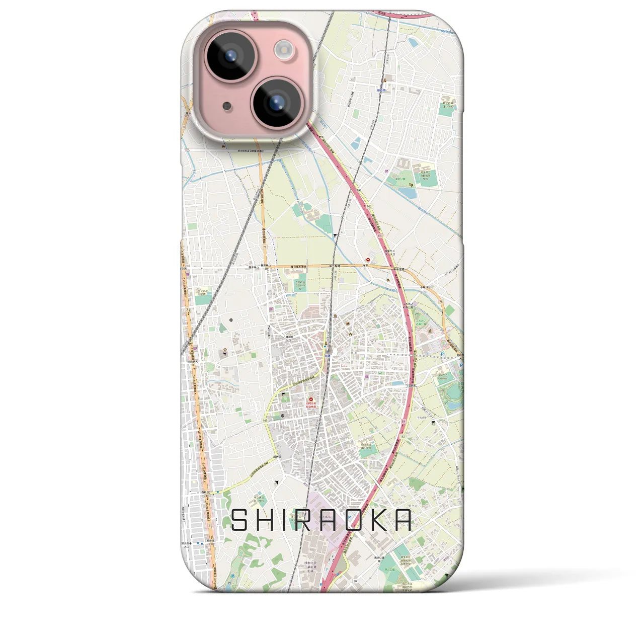 【白岡(埼玉県)】地図柄iPhoneケース(バックカバータイプ)