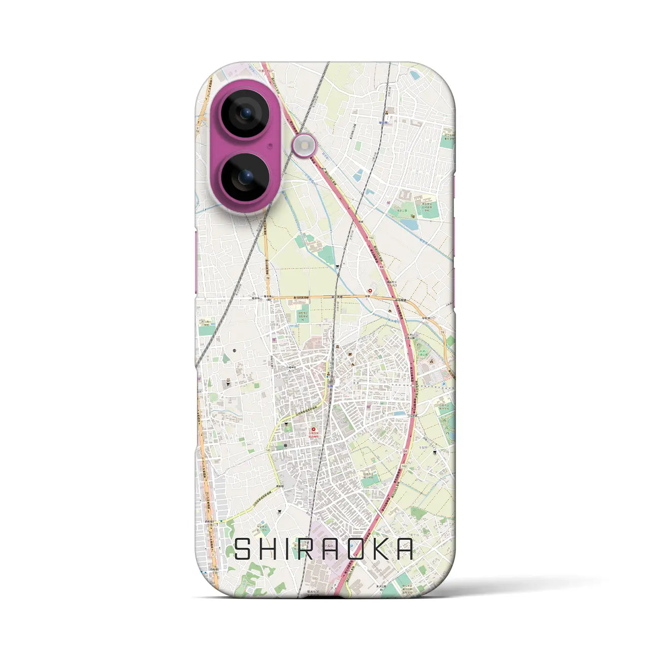 【白岡(埼玉県)】地図柄iPhoneケース(バックカバータイプ)