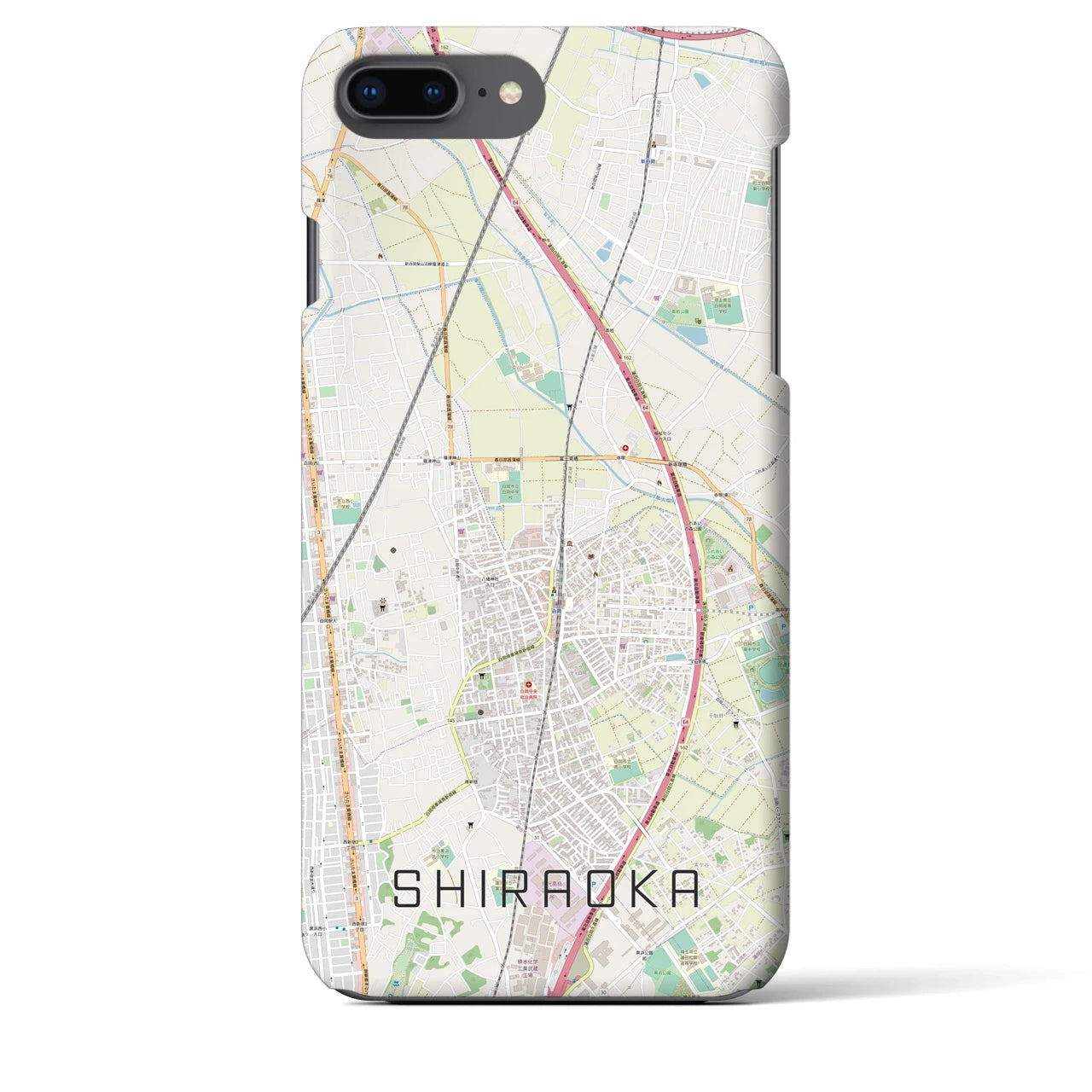 【白岡(埼玉県)】地図柄iPhoneケース(バックカバータイプ)