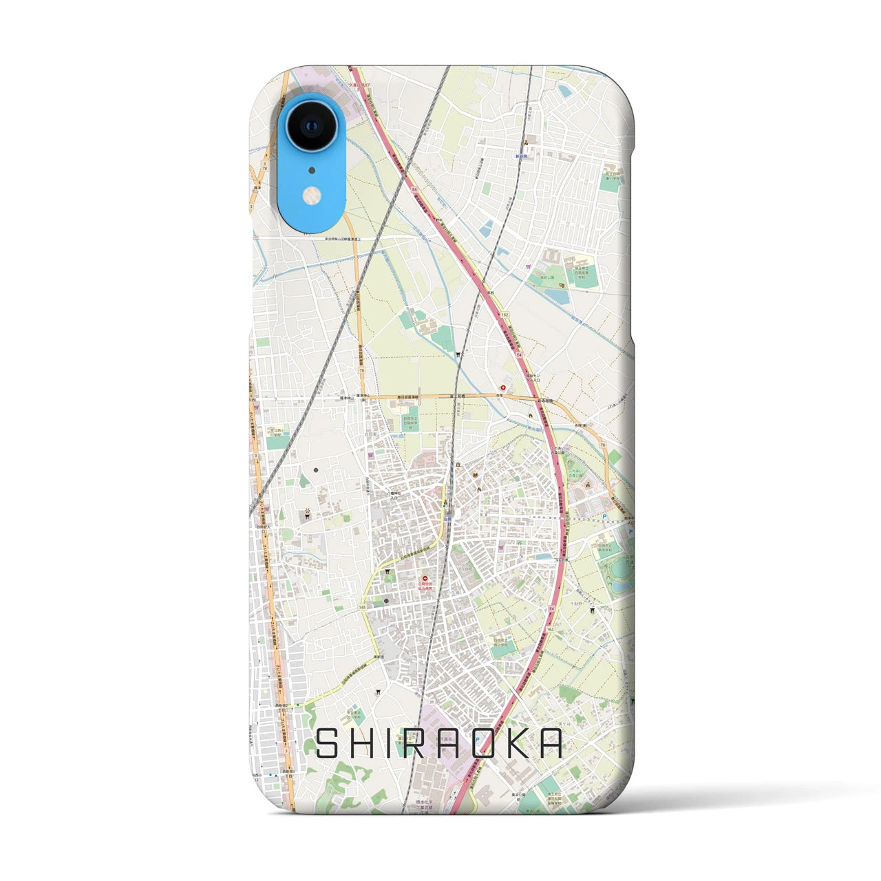 【白岡(埼玉県)】地図柄iPhoneケース(バックカバータイプ)