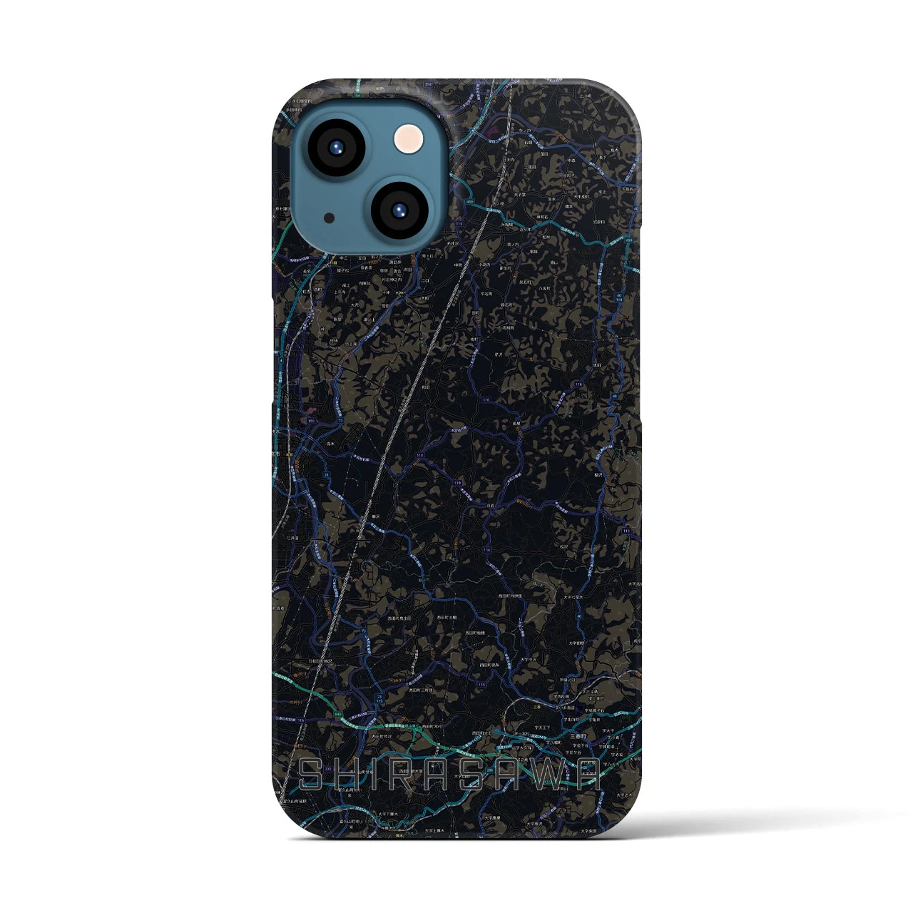 【白沢(福島県)】地図柄iPhoneケース(バックカバータイプ)