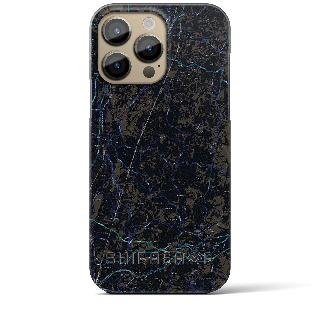 【白沢(福島県)】地図柄iPhoneケース(バックカバータイプ)