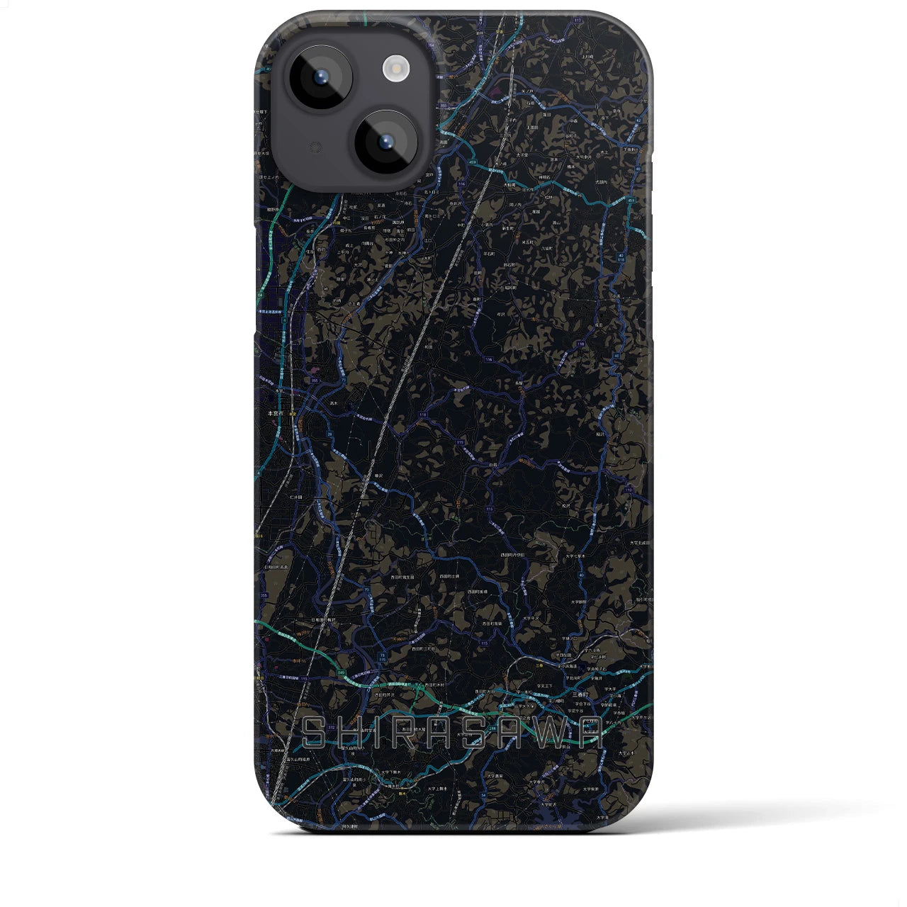 【白沢(福島県)】地図柄iPhoneケース(バックカバータイプ)